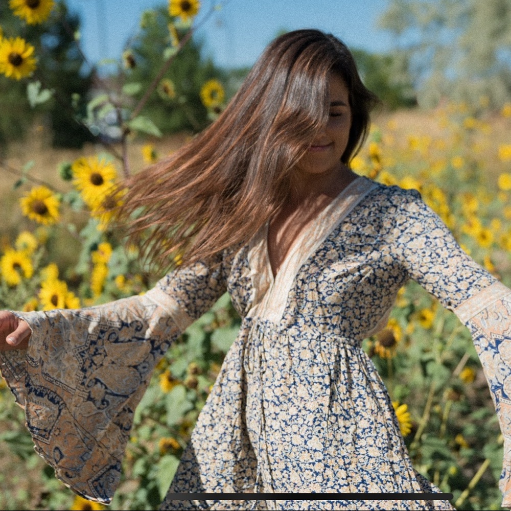 Free People Bell Sleeves Romper
